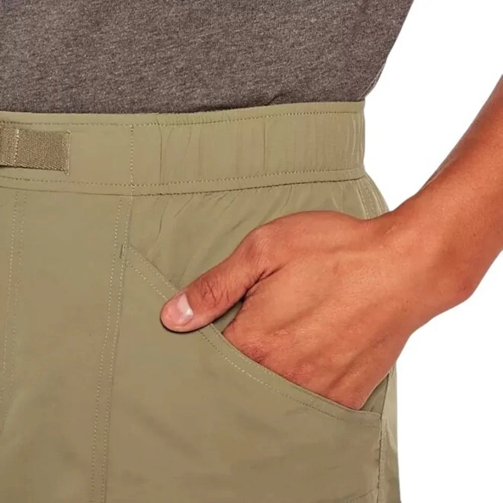 Eddie Bauer Mens XXL Khaki Tan Ripstop Tech Pull On Shorts NWT NEW‎